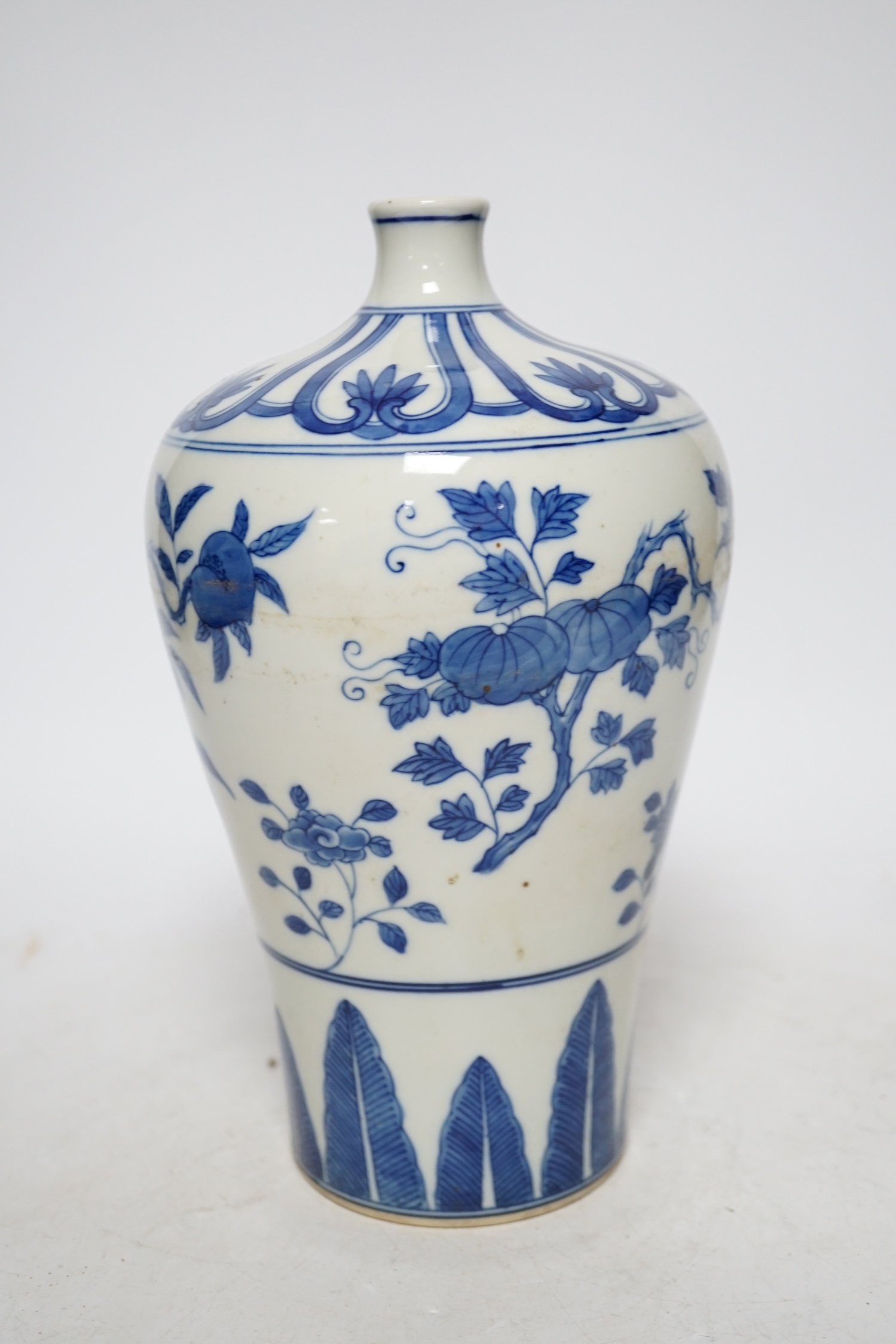 A Chinese blue and white meiping, 24cm